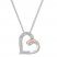 Diamond Heart Necklace Sterling Silver/10K Rose Gold