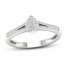 Diamond Promise Ring 1/4 ct tw Round-cut Sterling Silver