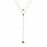 Garnet & White Topaz Layered Necklace 10K Yellow Gold 18"