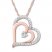 Diamond Heart Necklace 10K Rose Gold