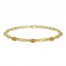 Citrine & Diamond Bracelet 10K Yellow Gold 7.25"