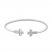 Diamond Cross Bangle Bracelet 1/10 ct tw Sterling Silver