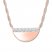 Diamond Half Circle Necklace 1/10 ct tw Round-cut 10K Rose Gold