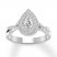 Diamond Engagement Ring 3/8 ct tw Round-cut 10K White Gold