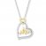 Heartbeat Necklace 1/15 ct tw Diamonds Sterling Silver/10K Gold