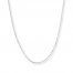 Singapore Chain Necklace 14K White Gold 20" Length