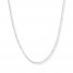 Singapore Chain Necklace 14K White Gold 20" Length