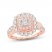 Diamond Engagement Ring 1-1/3 ct tw Princess & Round-cut 14K Rose Gold