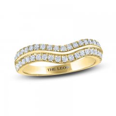 THE LEO Diamond Contour Band 3/8 ct tw Round-cut 14K Yellow Gold