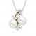 Cultured Pearl Necklace Lab-Created Sapphires Sterling Silver