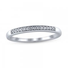 Diamond Wedding Band 1/10 ct tw 10K White Gold