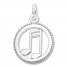 Music Note Charm Sterling Silver