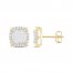 Diamond Earrings 1/2 ct tw Princess/Round-Cut 10K Yellow Gold