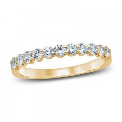 Diamond Anniversary Ring 1/2 ct tw Round-cut 18K Yellow Gold