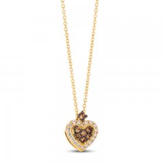 Le Vian Diamond Heart Necklace 1/4 ct tw 14K Honey Gold 18"