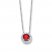 Lab-Created Ruby Necklace Lab-Created Sapphires Sterling Silver