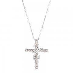 Le Vian Diamond Cross Necklace 1/2 ct tw 14K Vanilla Gold 18"