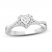 Diamond Engagement Ring 1/2 ct tw Heart/Round 14K White Gold