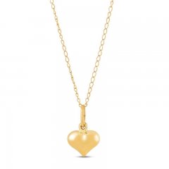 Children's Heart Necklace 14K Yellow Gold 13"