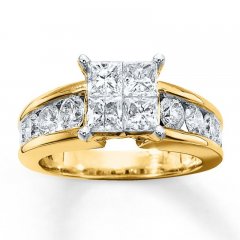 Diamond Engagement Ring 2-1/2 ct tw 14K Yellow Gold