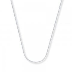 Wheat Chain Necklace 14K White Gold 18" Length