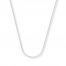 Wheat Chain Necklace 14K White Gold 18" Length