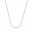 Wheat Chain Necklace 14K White Gold 18" Length