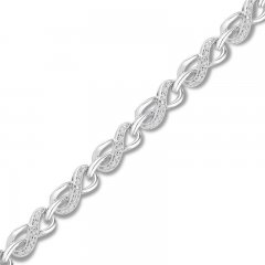 Diamond Infinity Bracelet 1/5 ct tw Round-cut Sterling Silver