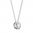 Diamond Solitaire Necklace 1/4 Carat 14K White Gold