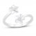 Diamond Accent Flower Toe Ring Sterling Silver