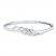 Diamond Bangle Bracelet 1/20 ct tw Round-cut Sterling Silver