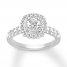 Diamond Engagement Ring 1 ct tw Round-cut 14K White Gold