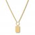 Dog Tag Necklace 14K Yellow Gold 16" to 20" Adjustable