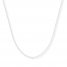 Box Chain Necklace 14K White Gold 16" Length