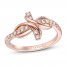 Le Vian Diamond Cross Ring 1/5 ct tw 14K Strawberry Gold