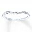 Wedding Band 1/15 ct tw Diamonds 10K White Gold