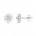 Sparks of Love Diamond Stud Earrings 1/3 ct tw Round/Baguette 10K White Gold