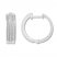 Diamond Hoop Earrings 1/4 ct tw Round-cut 10K White Gold