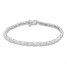 Diamond Fashion Bracelet 1/2 ct tw Round-cut Sterling Silver 7"