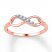 Diamond Infinity Ring 1/20 ct tw Round-cut 10K Rose Gold