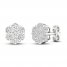 Diamond Fashion Earrings 1/3 ct tw Round-cut 10K White Gold