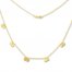 Dangling Disc Necklace 14K Yellow Gold 16" to 18" Adjustable