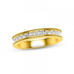 Diamond Wedding Band 1/4 ct tw Round-cut 14K Yellow Gold