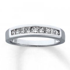 Diamond Anniversary Band 1/2 ct tw Princess-cut 14K White Gold