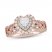 Neil Lane Diamond Engagement Ring 7/8 ct tw Heart/Round-Cut 14K Two-Tone Gold