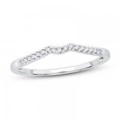 Diamond Wedding Band 1/15 ct tw Round-cut 14K White Gold