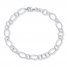 Oval Link Anklet Sterling Silver 10" Length