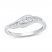 Diamond Anniversary Ring 1/6 ct tw Baguette/Round-cut 10K White Gold