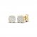 Diamond Halo Stud Earrings 1/2 ct tw Round-Cut 10K Yellow Gold