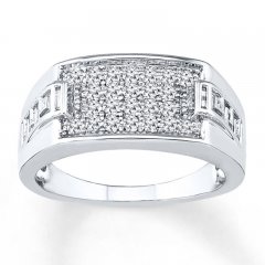 Men's Diamond Ring 1/3 carat tw 10K White Gold